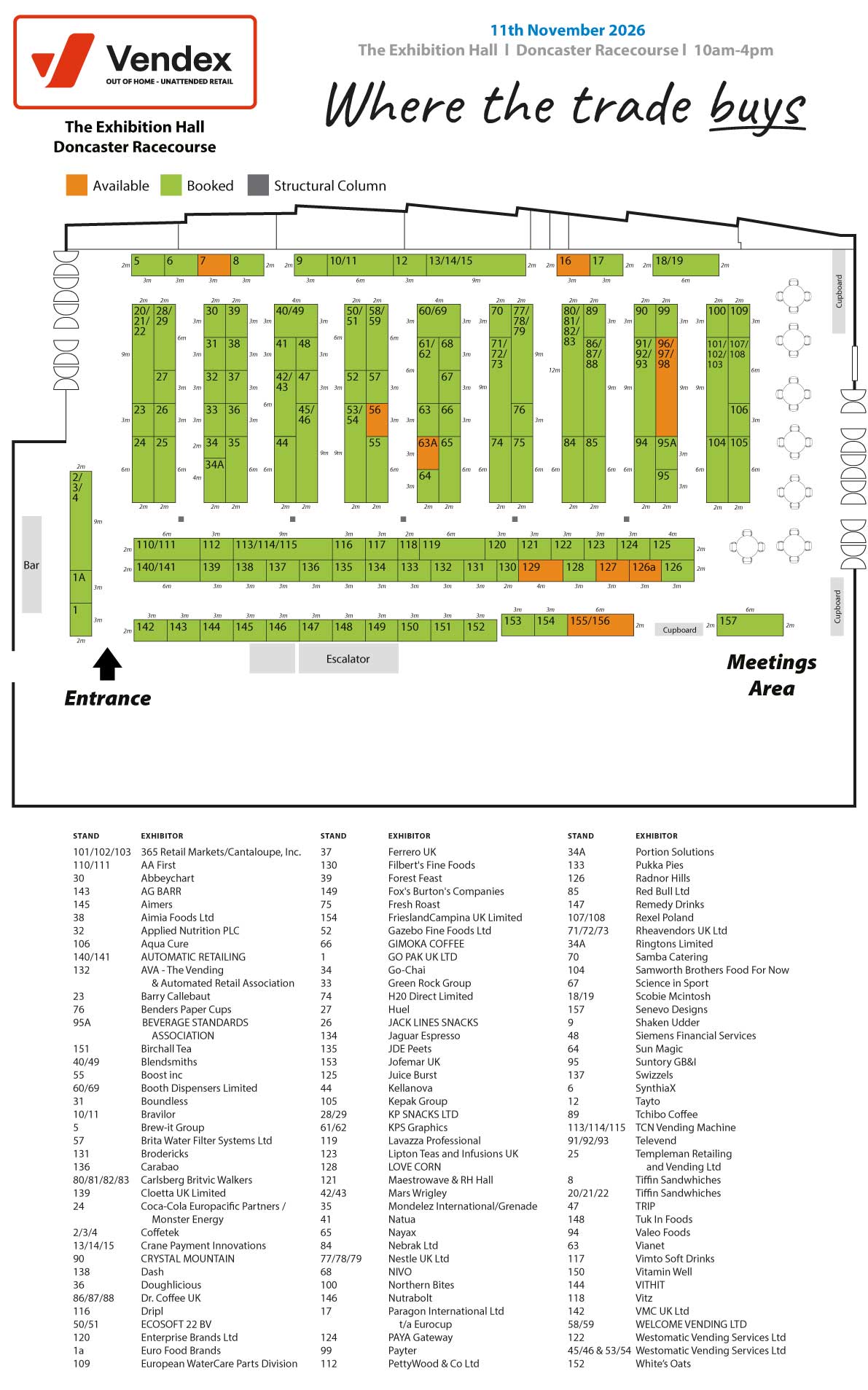 Vendex North 2026 - Doncaster floor plan